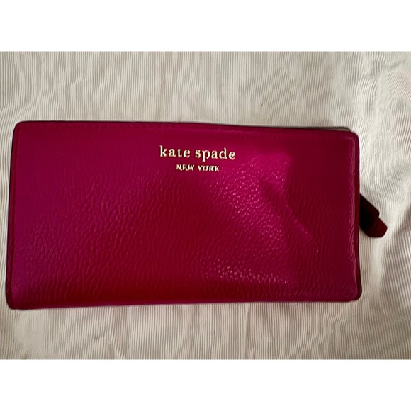 Kate‎ Spade Cameron Street Stacy hot pink bifold large continental wallet - Picture 1 of 8